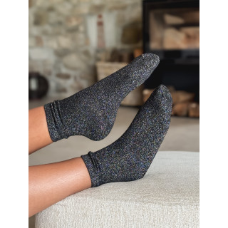 Chaussettes pailletées Adelyna - Noir