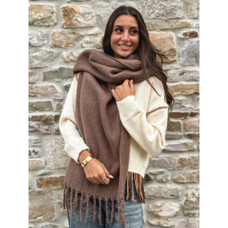 Écharpe pailletée Mariane - Taupe