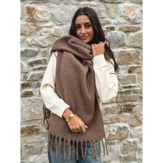 Écharpe pailletée Mariane - Taupe