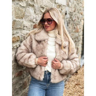 Veste fausse fourrure Rosélina - Beige