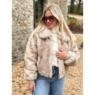 Veste fausse fourrure Rosélina - Beige