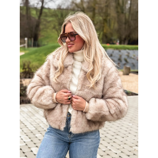 Veste fausse fourrure Rosélina - Beige
