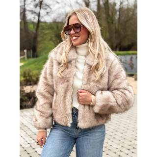 Veste fausse fourrure Rosélina - Beige