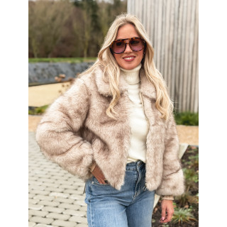 Veste fausse fourrure Rosélina - Beige