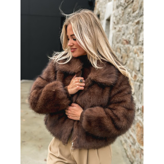 Veste fausse fourrure Rosélina - Chocolat