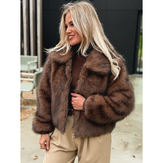Veste fausse fourrure Rosélina - Chocolat