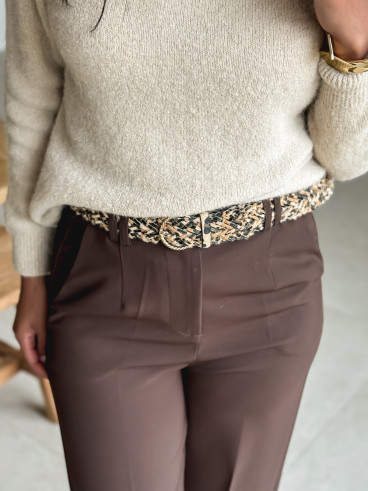 Ceinture léopard Havane - Beige/Noir Ceinture léopard Havane - Beige/Noir