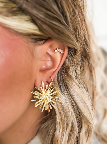 Boucles d'oreilles Floralle - Doré