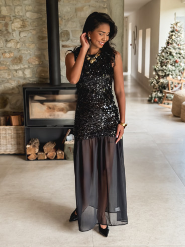 Robe longue Line - Noir Robe longue Line - Noir