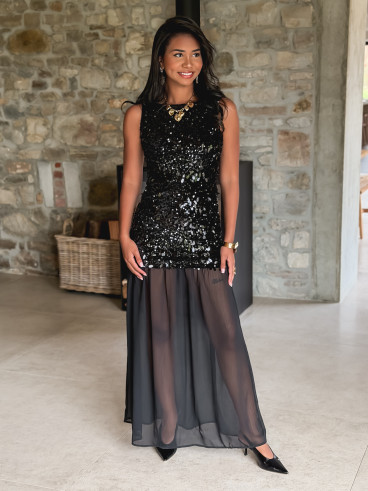 Robe longue Line - Noir Robe longue Line - Noir