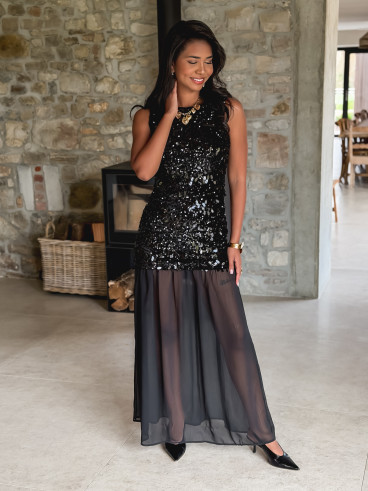 Robe longue Line - Noir Robe longue Line - Noir