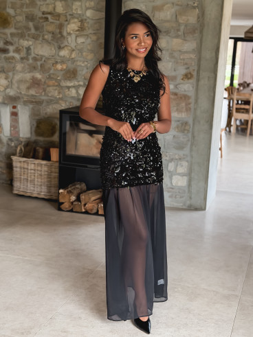 Robe longue Line - Noir Robe longue Line - Noir