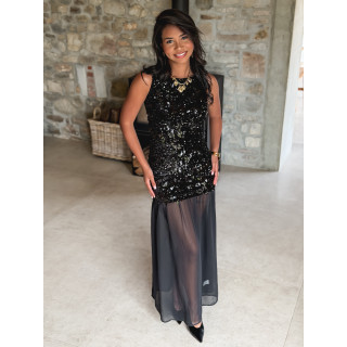 Robe longue Line - Noir