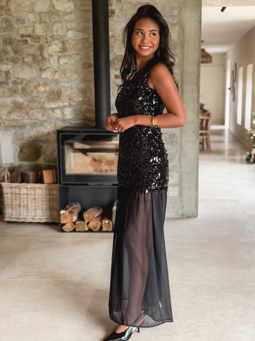 Robe longue Line - Noir Robe longue Line - Noir