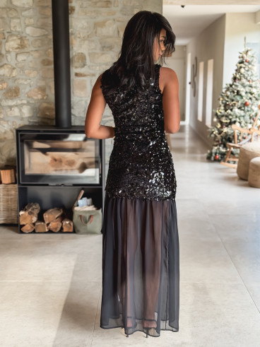 Robe longue Line - Noir Robe longue Line - Noir