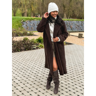 Manteau en teddy Miki - Chocolat