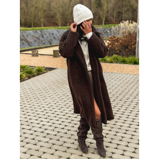 Manteau en teddy Miki - Chocolat