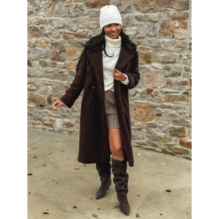 Manteau en teddy Miki - Chocolat