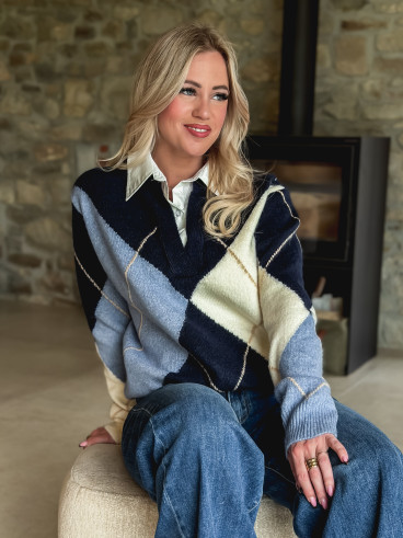 Pull Délia - Bleu marine Pull Délia - Bleu marine