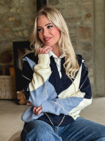 Pull Délia - Bleu marine Pull Délia - Bleu marine