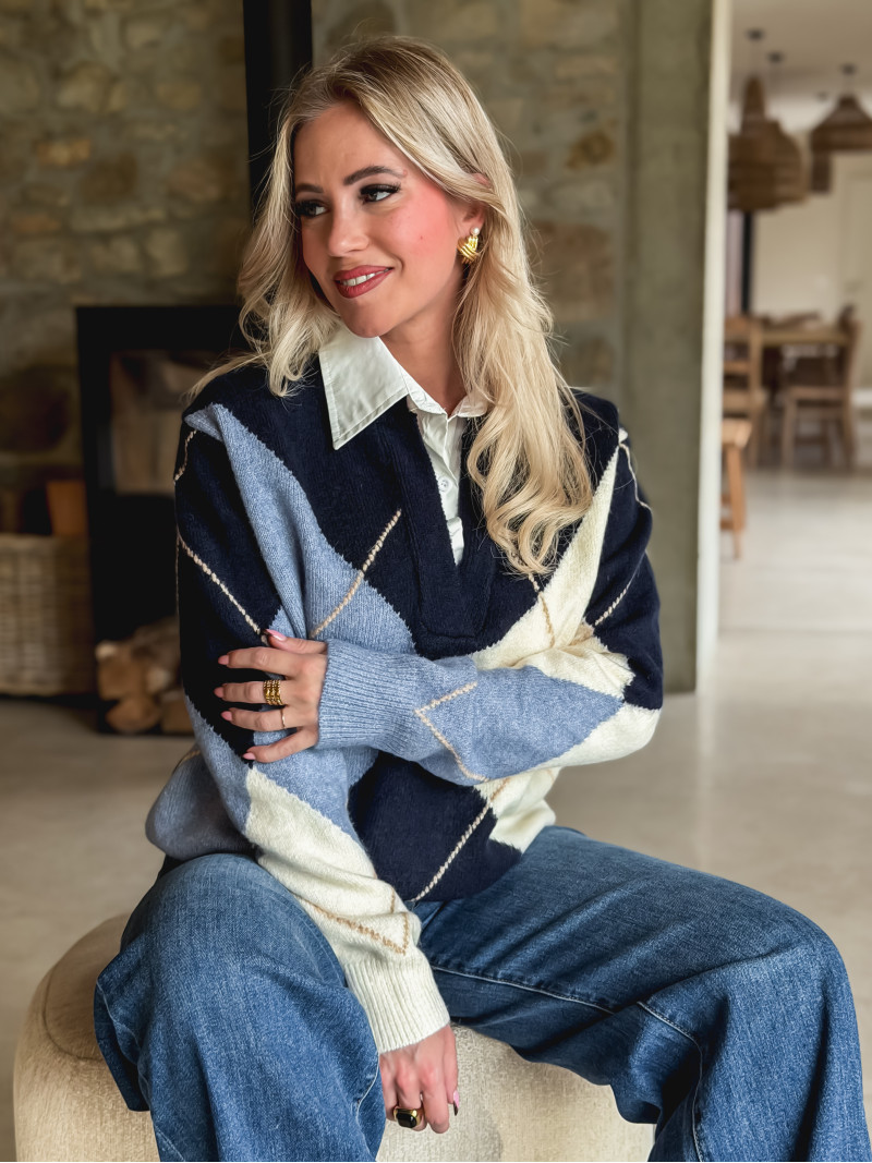 Pull Délia - Bleu marine Pull Délia - Bleu marine