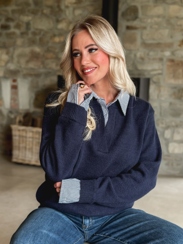 Pull Oria - Bleu marine Pull Oria - Bleu marine