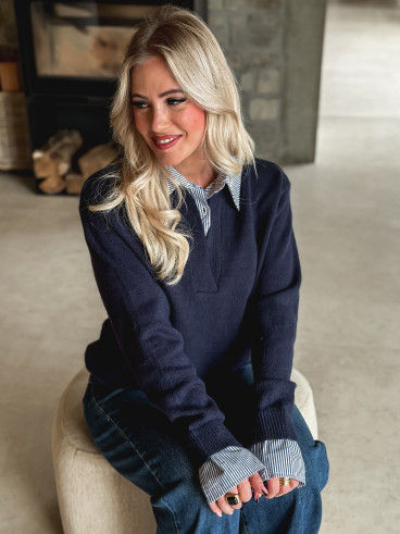 Pull Oria - Bleu marine Pull Oria - Bleu marine