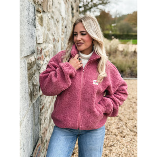 Gilet teddy Pinta - Vieux rose