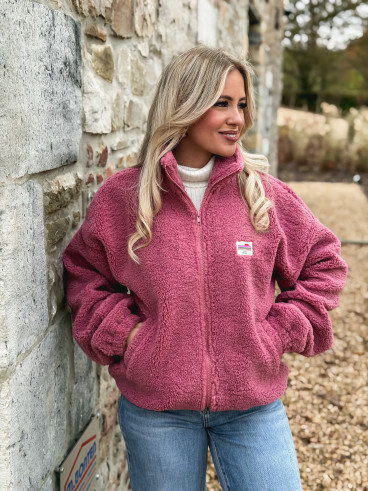 Gilet teddy Pinta - Vieux rose