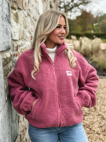 Gilet teddy Pinta - Vieux rose