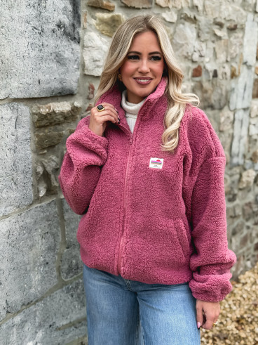 Gilet teddy Pinta - Vieux rose