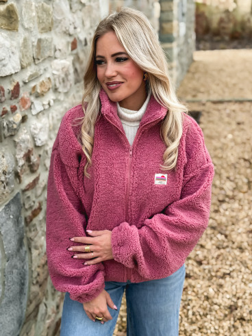 Gilet teddy Pinta - Vieux rose