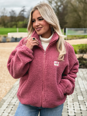 Gilet teddy Pinta - Vieux rose