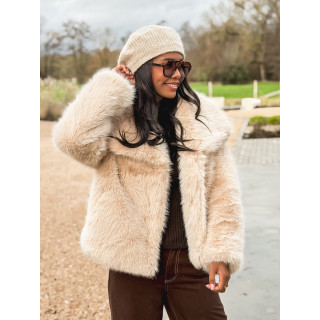 Veste en fausse fourrure Régina - Beige