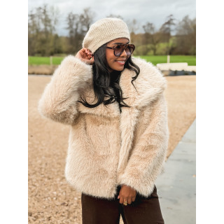 Veste en fausse fourrure Régina - Beige