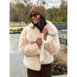 Veste en fausse fourrure Régina - Beige