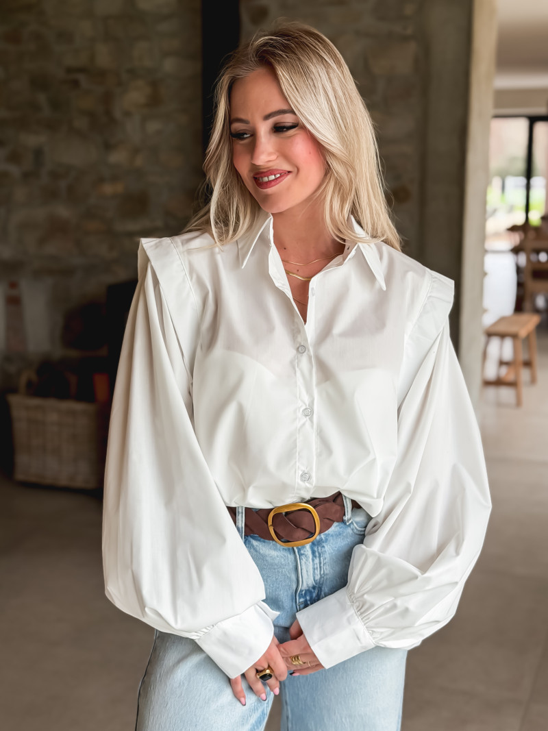 Chemisier Vickie - Blanc Chemisier Vickie - Blanc