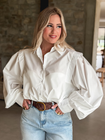 Chemisier Vickie - Blanc Chemisier Vickie - Blanc