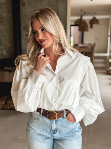 Chemisier Vickie - Blanc Chemisier Vickie - Blanc