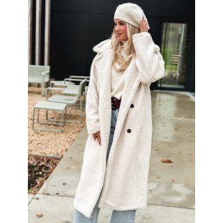 Manteau en teddy Miki - Ecru