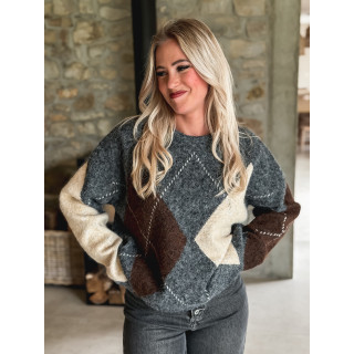 Pull Catheline - Gris/Beige