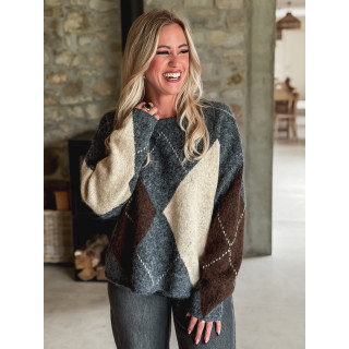 Pull Catheline - Gris/Beige