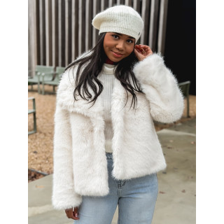 Veste en fausse fourrure Régina - Ivoire