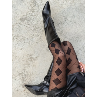 Bas collant à motifs Saria - Noir