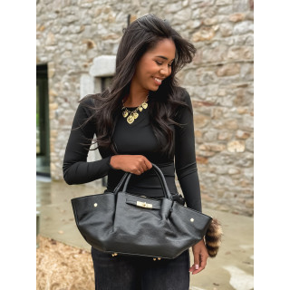 Porté clé Astrid - Noir/Beige