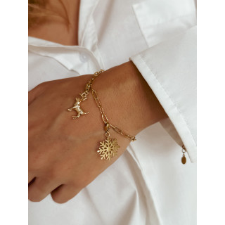 Bracelet à charms Skye - Doré