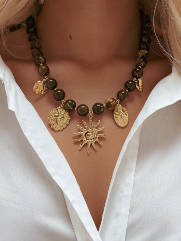 Collier Soléa - Chocolat