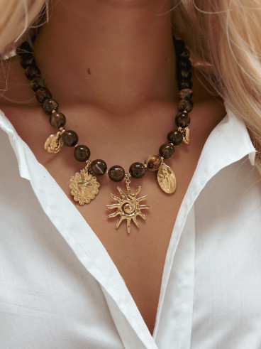 Collier Soléa - Chocolat