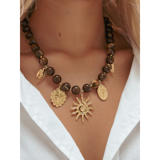 Collier Soléa - Chocolat