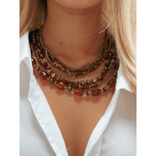 Collier Acacia - Chocolat